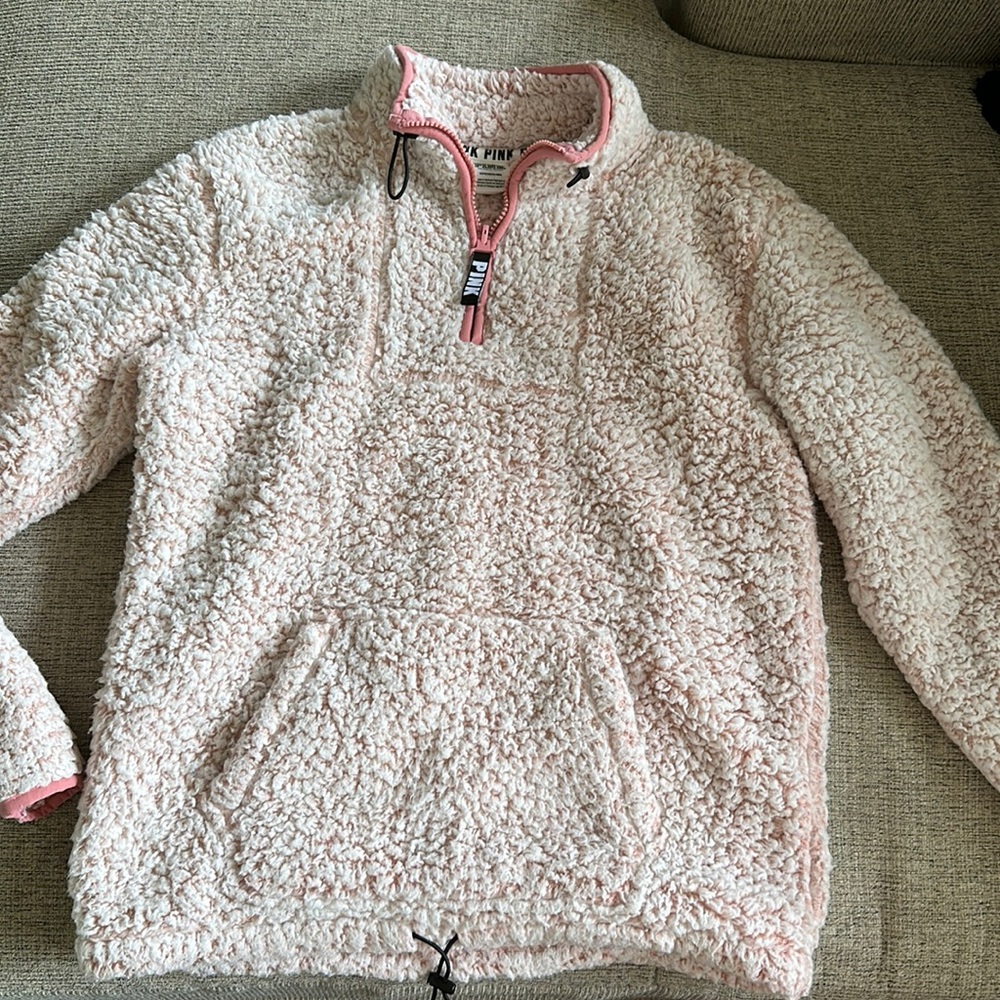 Pink Sherpa hoodie
